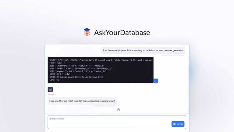 AskYourDatabase - Plus Exclusive Lifetime Discount- AppSumo